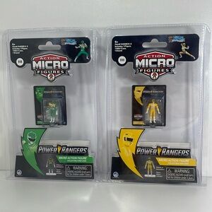 World's Smallest "Power Ranger" yellow ranger & green ranger